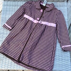 GIRLS- Holiday Pink & Brown Dress Coat/ Jacket Size 4T